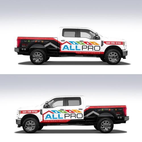 New vehicle Wrap for a Restoration truck-ontwerp door Duha™