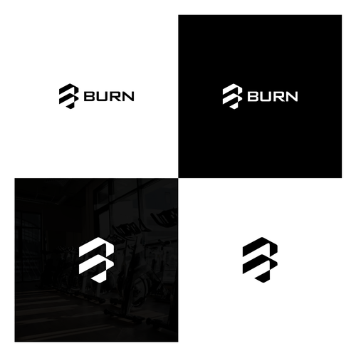 “Design a fierce, industrial-chic brand identity for a HIIT gym called BURN” Design by RowSheet