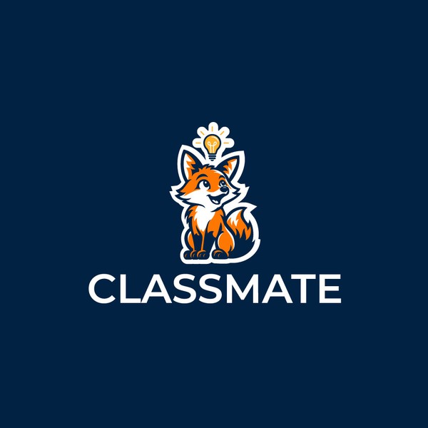 Creative fox education mascot logo