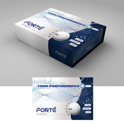 Create a futuristic, high-end packaging golf ball box for Foremost Golf Design réalisé par Levro