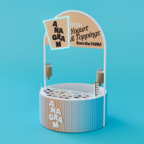 Design a 3D render for food serving kiosk Ontwerp door faks