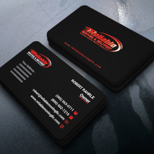 Business Card Design for Moving Company Diseño de Allin1 design