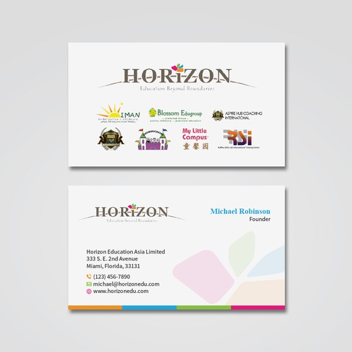 Impactful business card design for an educational platform Design by Tcmenk