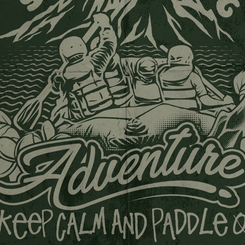 vintage bali jungle rafting Design by WesD