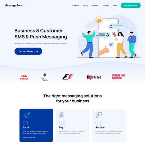 Messaging website Design by Technology Wisdom