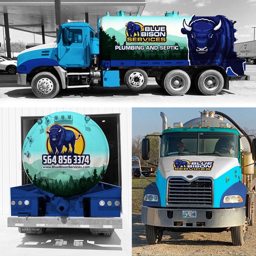 Help us scream "Blue Bison" with a unique truck wrap! Design réalisé par Logicainfo ♥