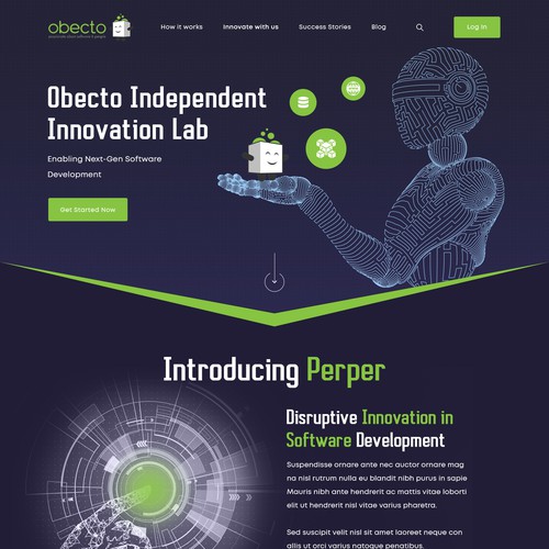 High-Tech Software Innovation Lab - New Website Design Design by Gendesign