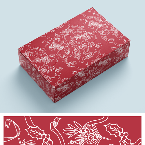 Design a Christmas Pattern for Luxury Decorative Gift Boxes Design by EricLim