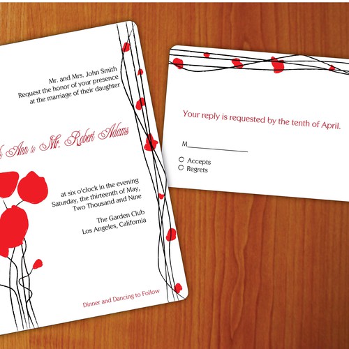 Design di Letterpress Wedding Invitations di lutijena