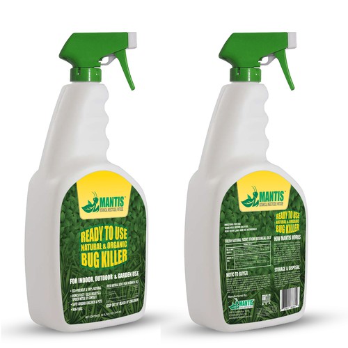 NATURAL & ORGANIC BUG KILLER SPRAY BOTTLE LABEL Design by yoart2006