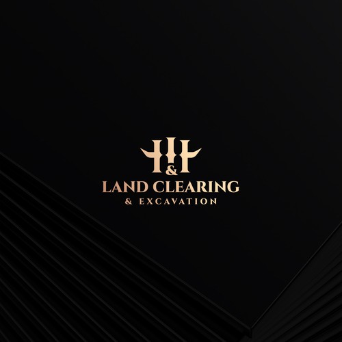 LOGO AND LETTER HEAD FOR H&H LAND CLEARING AND EXEXCAVATION Design by Rozzium