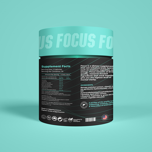 Label for a new supplement brand Réalisé par Menna_77