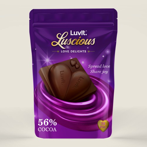 Design a standout label for a Premium Chocolate Homepack Réalisé par Radmilica