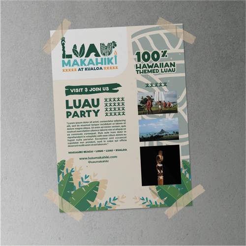 Hawaiian Luau Logo Design by Creative Owl Std