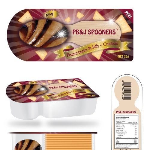 Product Packaging for PB&J SPOONERS™ Design by YiNing