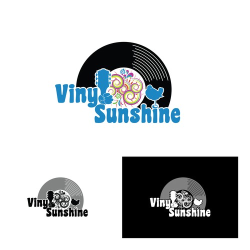 Vinyl Sunshine needs an uplifting retro, 60s/70s BAND logo Design by Kristina2-d