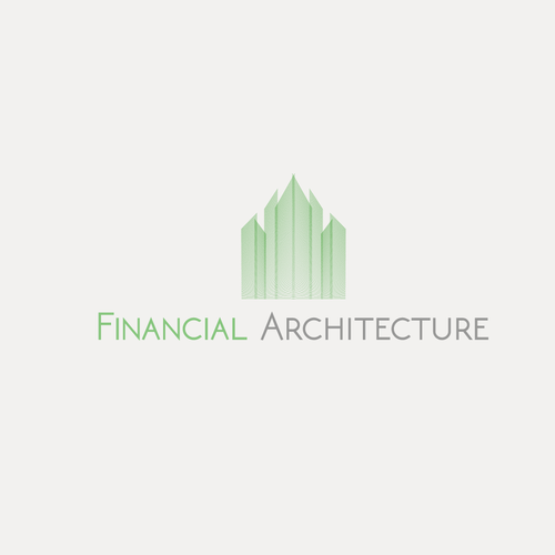 Create a modern clean sketch / blueprint logo for financial planning ...