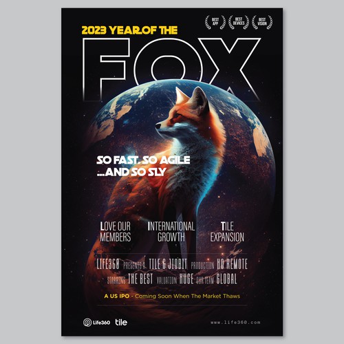 Life360 2023 Year of the Fox Poster Design by Sebastian Roy