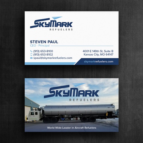 Need business card redesign for Aircraft Truck Fueling company Design by Felix SH