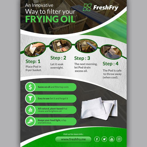 FreshFry Pod Flyer Diseño de idea@Dotcom