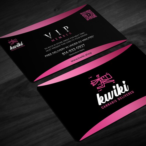 VIP membership card for a cannabis delivery service Diseño de conceptu