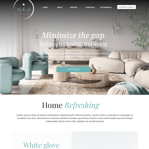Web Redesign for home value creator.
