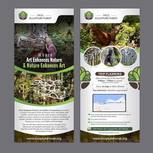 Enticing Rack Card for Unique and Fun Sculpture Park Nature Preserve Design by Dzine Solution