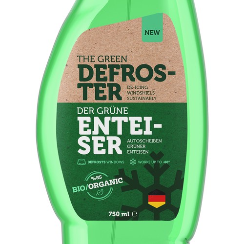 Design a label for europes first organic de-icer spray for car windshields  + follow-up project, Product packaging contest