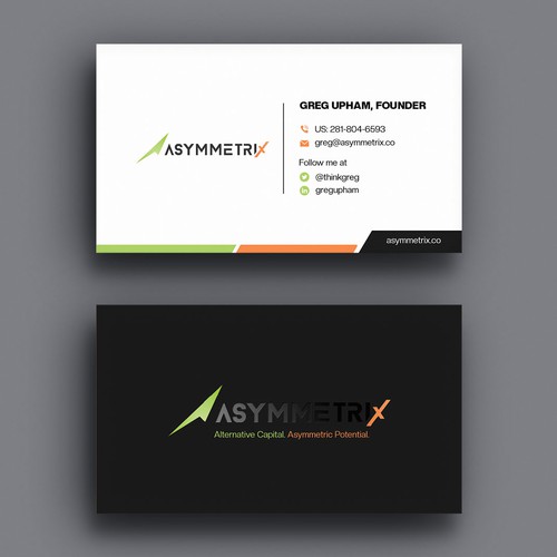 Design a cool, edgey but sophisticated business card for an alternative investment firm. Design von Xclusive16