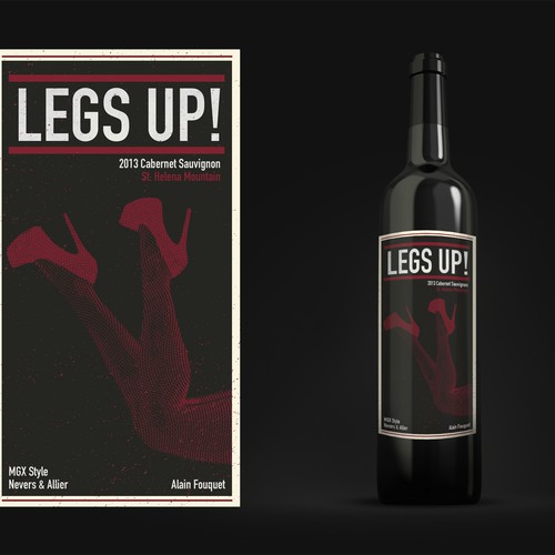 Legs Up 2013 Vintage Wine Label Réalisé par vepar