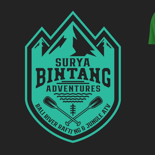 vintage bali jungle rafting Design by Sendisign