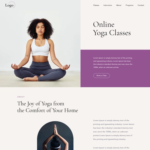 Wix website for yoga classes Design by ⚡️unbox.style⚡️