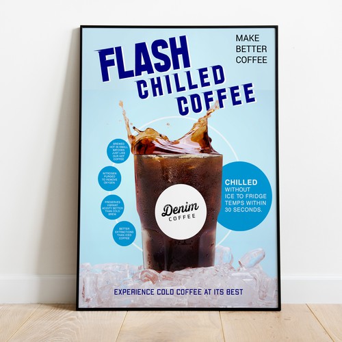 Design a poster to help us introduce flash chilled coffee! Design by Creativity symbol