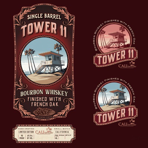 Design a new California Whiskey Label Design by :DiegoGuirao