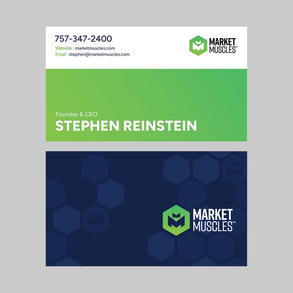 Market Muscles Business Card Design