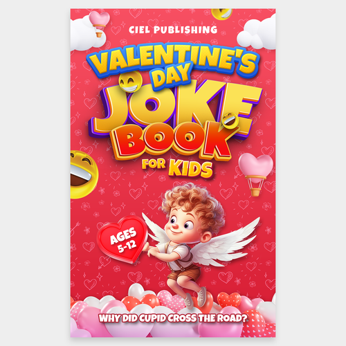 Book cover design for catchy and funny Valentine's Day Joke Book Design by Mahmoud H.