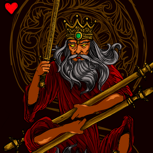 We want your artistic take on the King of Hearts playing card Réalisé par @fakfokhufu