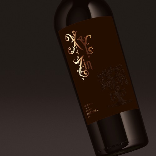 sam2021さんのGothic Old Vine Zinfandel Wine Labelデザイン