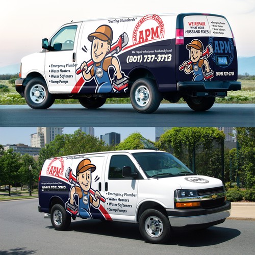 Looking for an eye catching Plumber van wrap Design by Nadun Prabodana