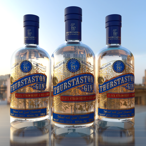 I am looking for the ultimate standout gin bottle label ,fresh ,colourful ,vibrant ,not to serious Design by BDV