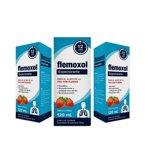Llamativo empaque para FLEMOXOL Design by creationMB