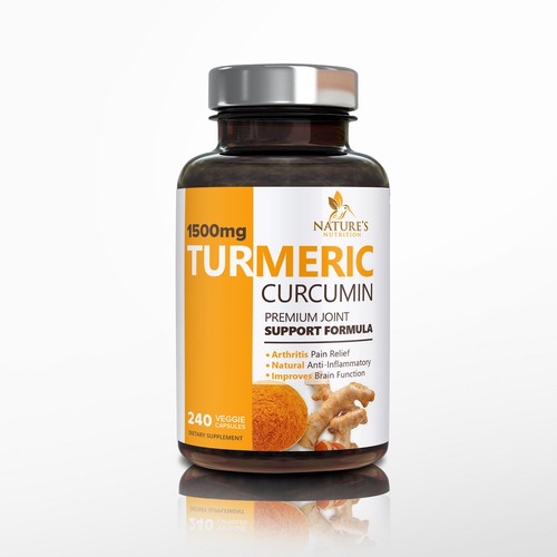 Nature's Nutrition needs a "beautiful label" for its Turmeric Extract bottle Design by DesignSBS