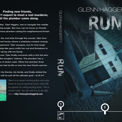 Create an awesome book cover for a middle-grade boys adventure story, Run! Design by Matteo Paviotti