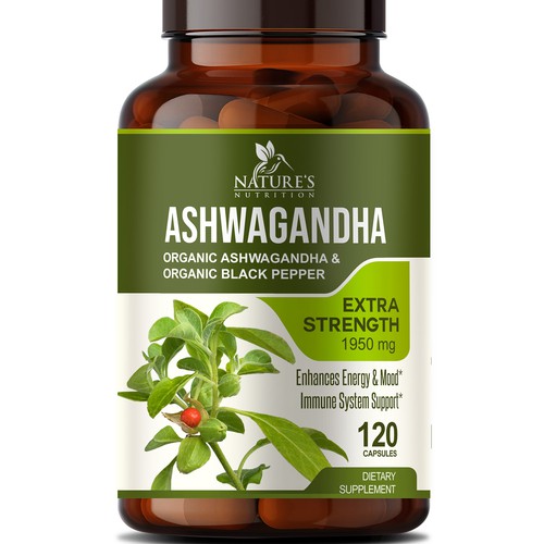 Diseño de Natural Ashwagandha Capsules Design Needed for Nature's Nutrition de sapienpack