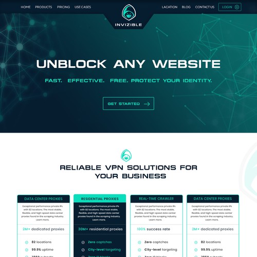Designs | Website Design for Invizible - Proxy and VPN service. | Web ...