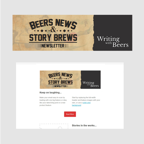 Newsletter Masthead Design For Up And Coming Author Banner Ad Contest 99designs