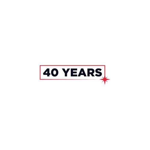 Looking for a modern, expressive 40 years jubilee logo Design by nomlas