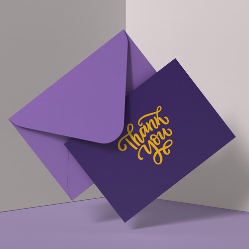 Thank you card design Design réalisé par Hanifa design