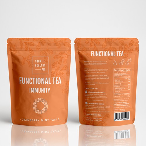 Functional Tea collection design for a health supplement brand! Design by Claudia Gabriela