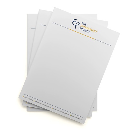 Clean, simple note design, The Endowment Project Design by prosenjit_P